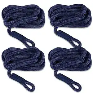 Festmacherleinen GUUFOO 4 PCS Blau Boot Fenderleine mit Auge