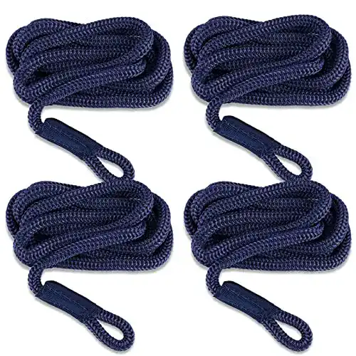 Festmacherleinen GUUFOO 4 PCS Blau Boot Fenderleine mit Auge