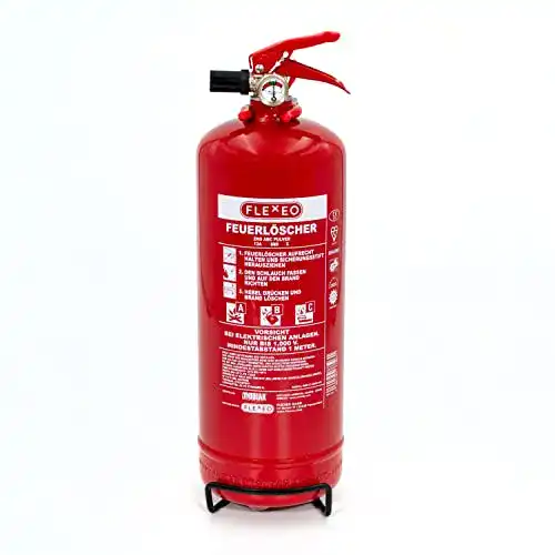 Feuerlöscher 2 kg FLEXEO Feuerlöscher ABC Pulver 2kg