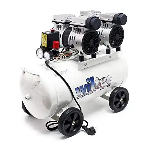 Flüsterkompressor 50 l Wiltec Ölfreier Flüsterkompressor