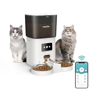 Futterautomat für 2 Katzen PWEZON Intelligenter WiFi