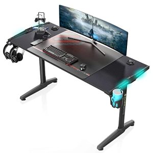 Gaming-Tisch höhenverstellbar EUREKA ERGONOMIC mit LED