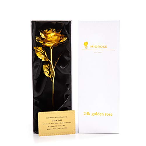 Die beste goldrose miomido 24k gold rose ewige rose handgefertigt Bestsleller kaufen