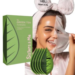 Grüntee-Maske Sisters & Me 5x Grüner Tee Tuchmasken Set
