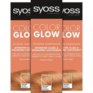 Blonde hair dye Syoss Color Glow Nourishing hair dye Coral
