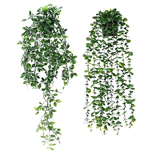 Die beste haengepflanze kingyh 2 stueck kuenstlich haengend pflanze 87cm Bestsleller kaufen