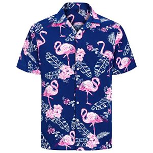 Hawaiihemd J.VER Herren Kurzarm Sommerhemd Casual Flamingo