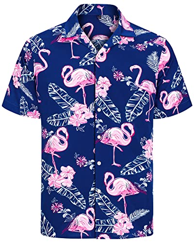 Die beste hawaiihemd j ver herren kurzarm sommerhemd casual flamingo Bestsleller kaufen
