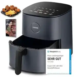 Heißluftfritteuse mit Grillfunktion COSORI Heißluftfritteuse XXL