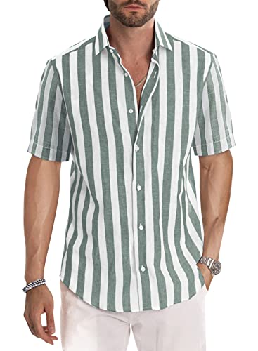 Die beste hemd herren meilicloth gestreiftes kurzarm freizeithemd Bestsleller kaufen