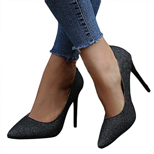 Die beste high heels minetom damen stiletto pailletten high heels pumps Bestsleller kaufen