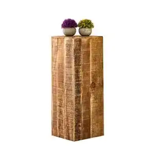 Holzsäule casamia Blumensäule Hocker Pflanzenständer