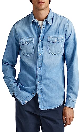 Die beste jeanshemd herren pepe jeans hammond shirt blue denim pf1 Bestsleller kaufen
