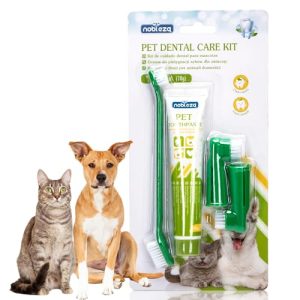 Katzenzahnbürste Nobleza – Zahnpflege 4 Stück Satz für Hund