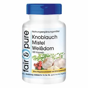 Knoblauch-Mistel-Weißdorn-Kapseln Fair & Pure ® Knoblauch