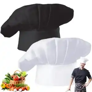 Kochmütze dcas 2-Stück Chef Unisex, Aus Baumwolle, Restaurant