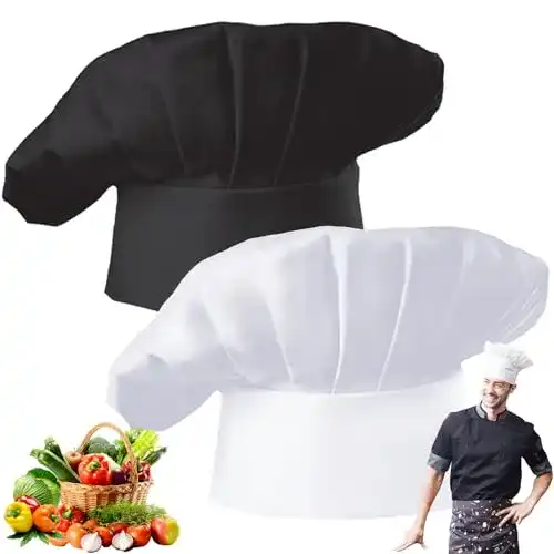 Kochmütze dcas 2-Stück Chef Unisex, Aus Baumwolle, Restaurant
