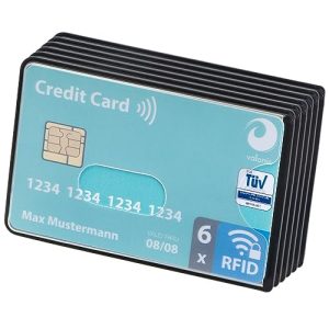 Kreditkartenhülle valonic RFID Blocker Schutzhülle – 6 Stück