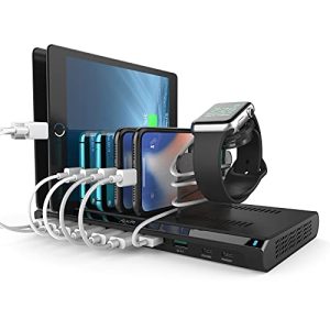 Charging station cell phone tablet Alxum 120W 10 port USB C charging station