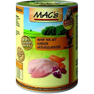 Macs-Katzenfutter MACs MAC´s Huhn und Geflügelherzen 6 x 400g