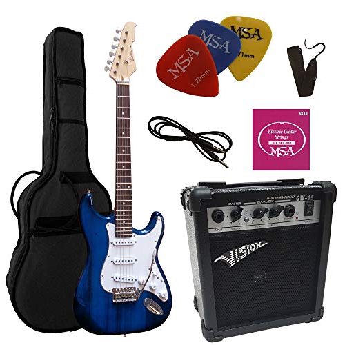 Die beste msa gitarre msa elektrogitarre dunkelblau transparent Bestsleller kaufen