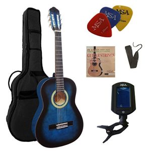 MSA-Gitarre MSA Konzertgitarre Set 3/4 C9 – blau schattiert
