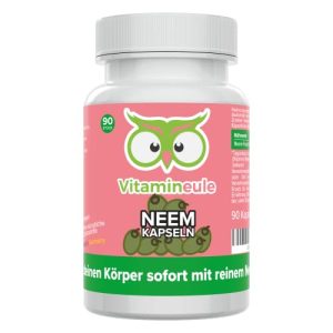 Neem-Pulver Vitamineule Neem Kapseln hochdosiert 400 mg 4:1