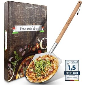 Pizzaschaufel Edelstahl SQUALIPRODU ® Pizzaschieber – Premium