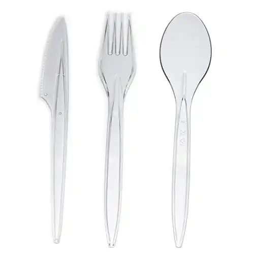 Plastikbesteck Commerline 300 Stück Set 100 Löffel & 100 Gabeln
