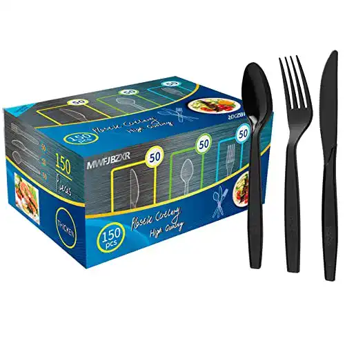 Plastikbesteck MWFJBZXR 150Stück Wiederverwendbaren Set, BPA