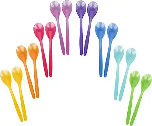 Plastiklöffel Kigima Dessertlöffel Joghurtlöffel Babylöffel Set