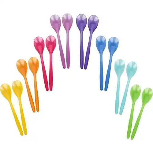 Plastiklöffel Kigima Dessertlöffel Joghurtlöffel Babylöffel Set