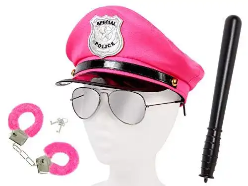 Plüsch-Handschellen Alsino Damen Polizei Set Uniform (Kv-115)