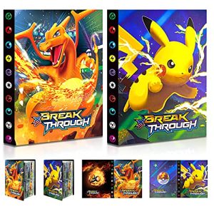 Pokémon-Album Ciovou 2 Stück Sammelkarten Album mit 60