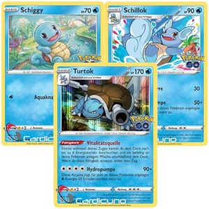 Pokémon-Karten Cardicuno Schiggy Schillok & Turtok Set Holo