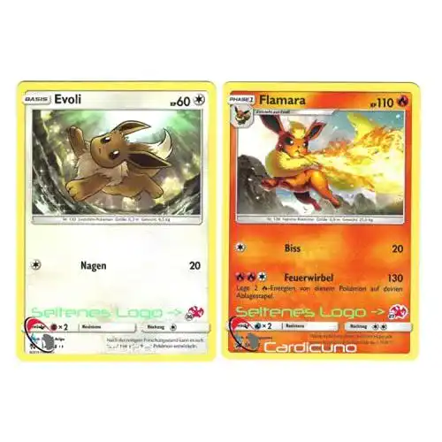 Die beste Pokémon-Karten generisch Evoli & Flamara Set 49/68 + SM186 2026 Test Bestseller Pokémon-Karten generisch Evoli & Flamara Set 49/68 + SM186
