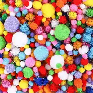 Pompons BAKHK 1000 Stücke Mini zum Basteln, 1-3cm Bunt Bälle