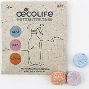 Putzmittel-Tabs œcolife oecolife Putzmittel Tabs, 1x Glasreiniger