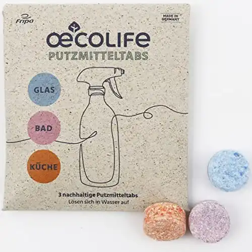Putzmittel-Tabs œcolife oecolife Putzmittel Tabs, 1x Glasreiniger