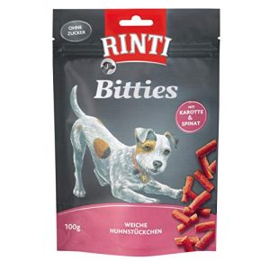 Rinti-Leckerli Rinti Bitties Huhn mit Karotte & Spinat, Hunde Snack