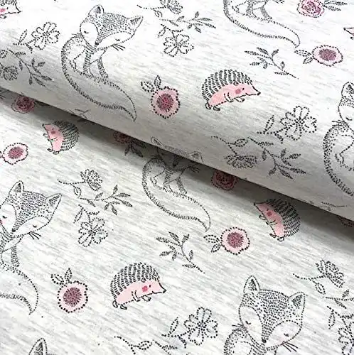 Romanit-Jersey RosaliNum 0,5m Jersey hellgrau Melange