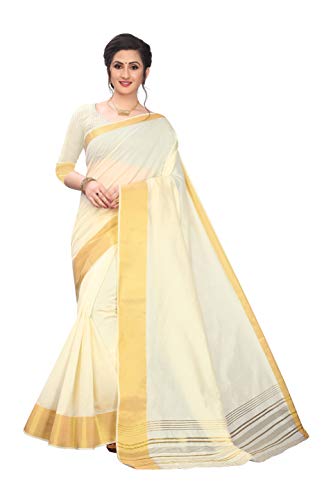 Die beste sari leeza store damen tissue cotton kerala kasavu saree Bestsleller kaufen