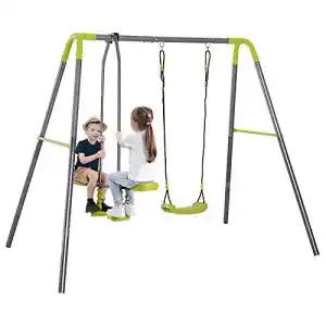 Schaukelgestell Metall HOMCOM Kinderschaukel Doppelschaukel