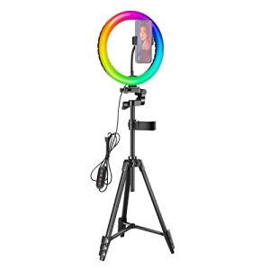 Selfie-Ringlicht NEEWER 10-Zoll-RGB-Ringlicht mit Stativ