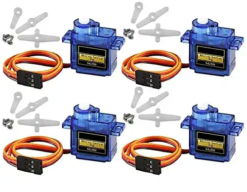 SG90-Servo HUAZIZ SG90 Micro Servo Motor 9G,4Pcs SG90 9G