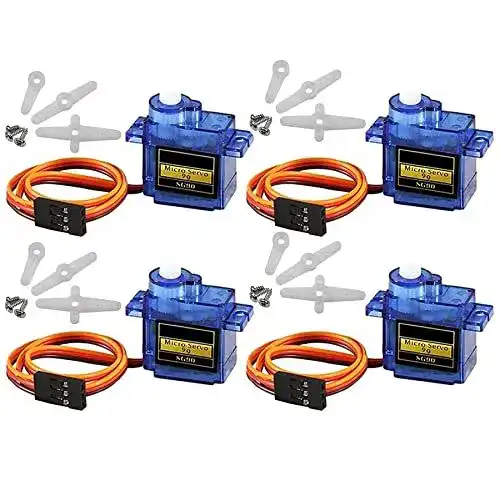 SG90-Servo HUAZIZ SG90 Micro Servo Motor 9G,4Pcs SG90 9G