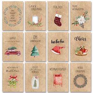 Spruchkarten Gentle North Weihnachtskarten Set (32 Stück)