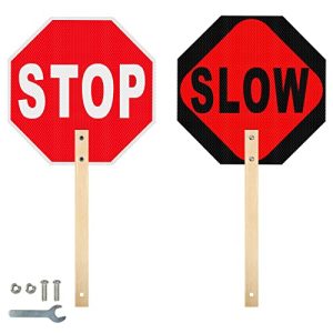 Stoppschild Blirik , doppelseitiges Hand-Stop-Schild, Straßenschild