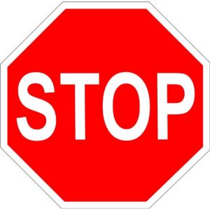 Stoppschild KDS Schild Stop Stopschild 20 cm 8-eckig Alu-Verbund