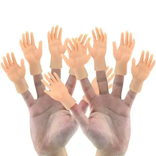 Tiny Hands Dowoa 10 Stück Fingerpuppe Mini Finger Hände Lustig